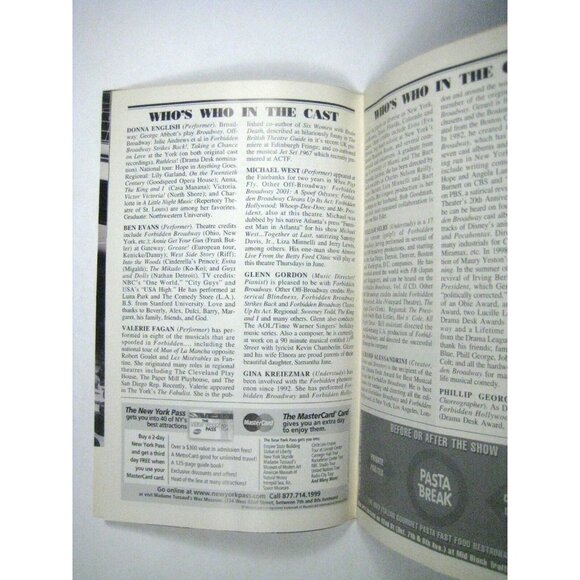 Forbidden Broadway 20th Anniversary Playbill July 2003 Donna English Fagan - Picture 4 of 7